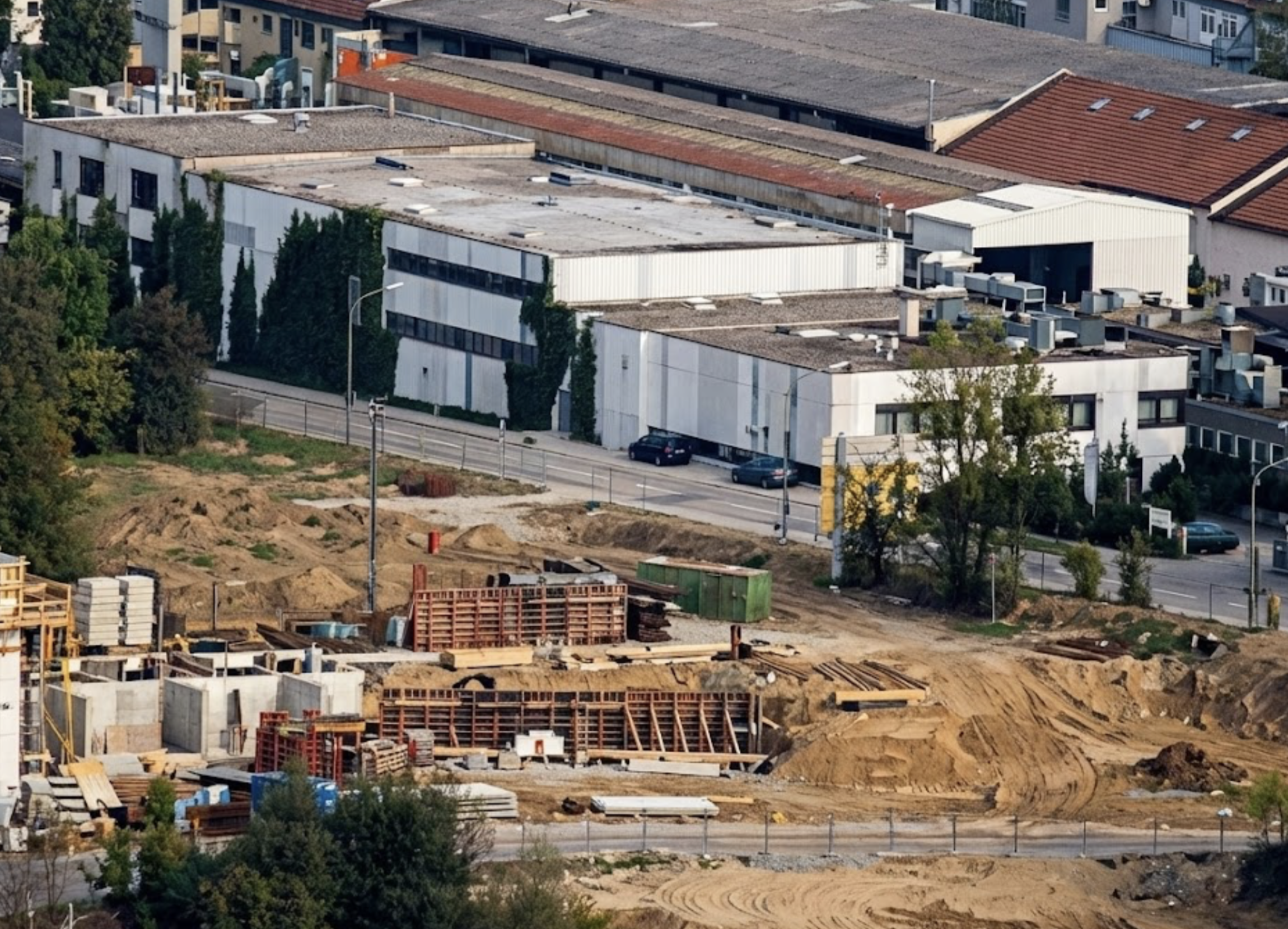 Bebauung Bodelschwinghstraße Kelterstraße 1995 - Mehrfamilienhäuser durch Pforzheimer Grund und Bau GmbH
